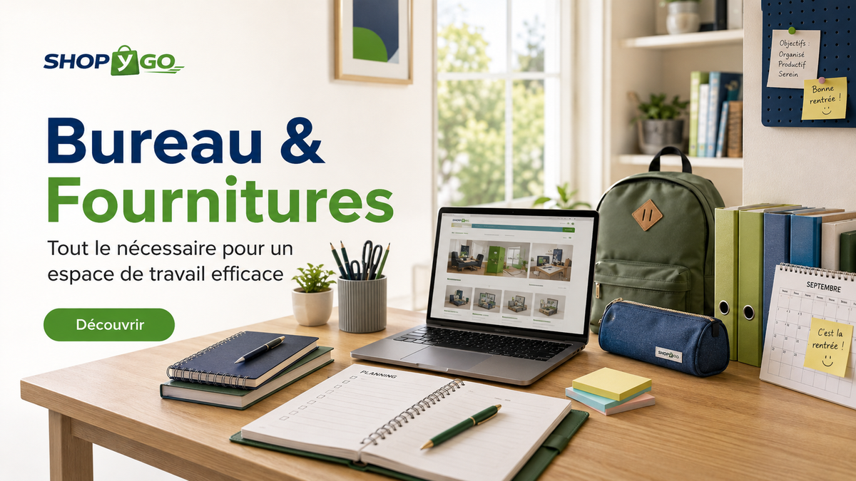 Spécial Rentrée ShopyGo – bureau organisé et accessoires de travail