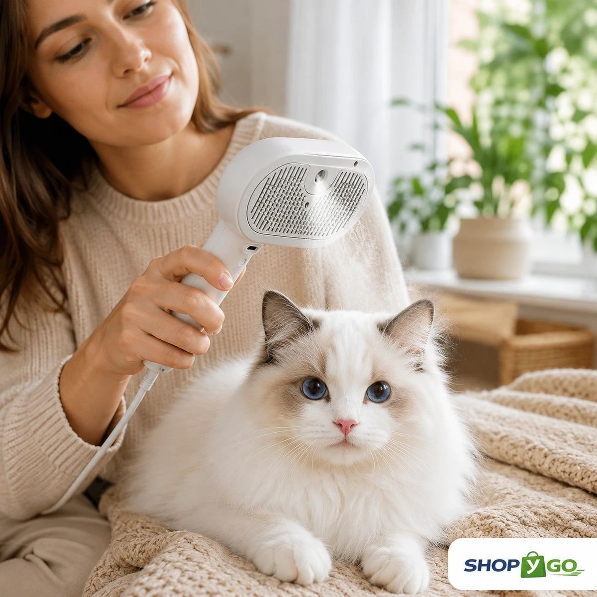 Brosse Brumisateur Rechargeable pour Chiens & Chats – Toilettage & Démêlage