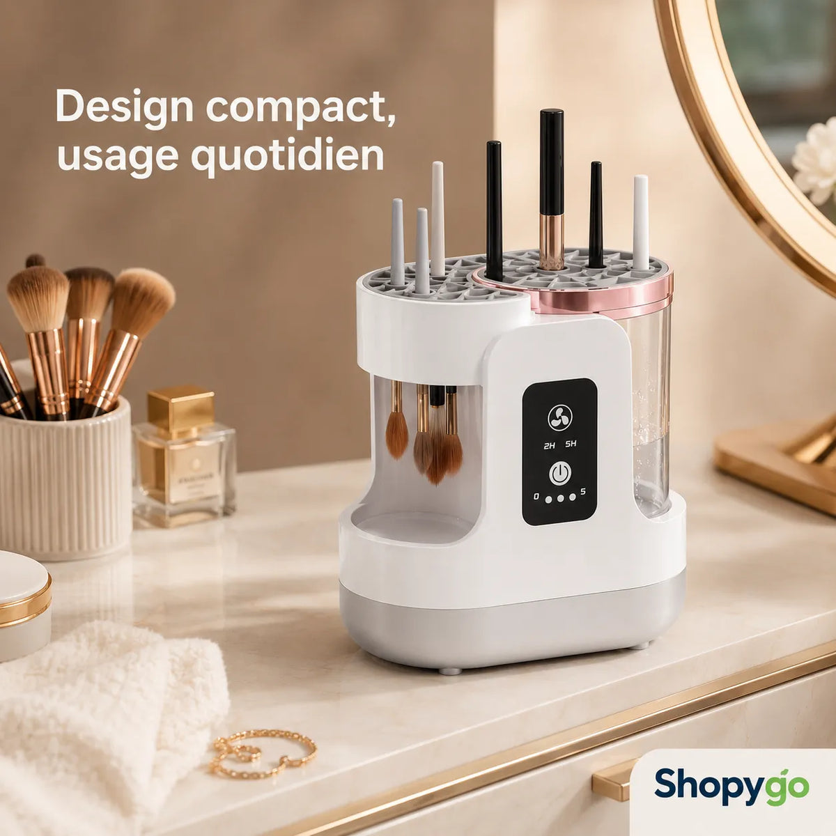Station Nettoyante & Séchante 3-en-1 pour Pinceaux de Maquillage – USB
