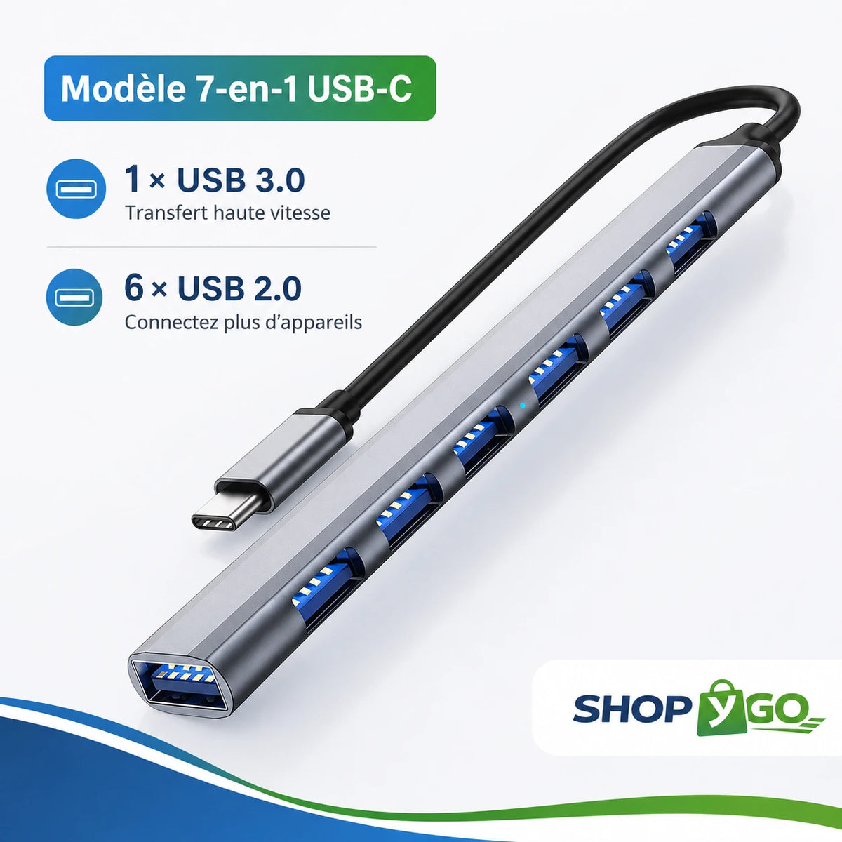 Hub USB-C Multiport – HDMI, USB, PD & Lecteurs de Cartes selon Version