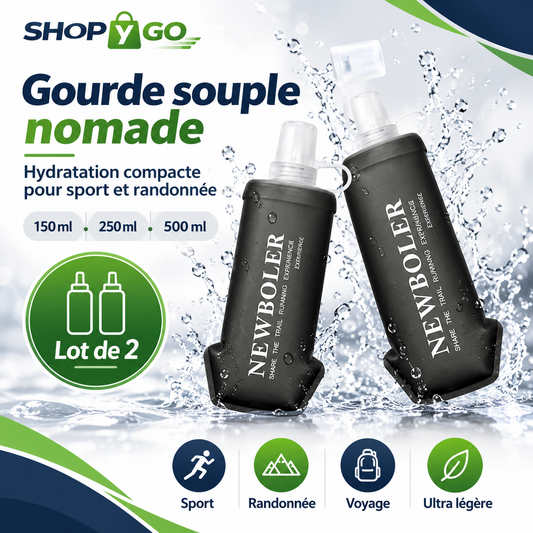 Gourde Pliable Souple 150/250/500 ml – Course & Randonnée